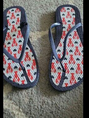 Womens size 11 lobster flip flops
